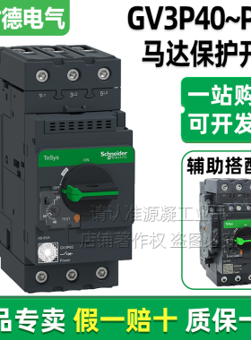 正品施耐德马达保护开关GV3P40 P50 P65 P80 13 25热磁电机断路器