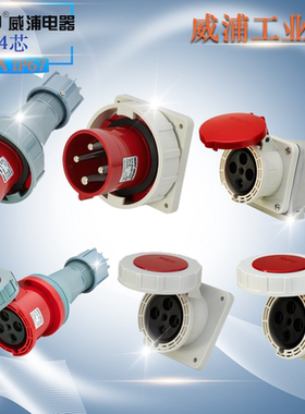 WEIPU威浦工业插头插座 TYP673 2919 3919 5919 6919 63A4芯 IP67