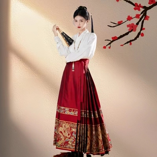 云若兮【祥龙】明制马面裙原创汉服女织金仿妆花大码日常国风