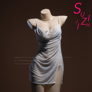 素织集 如期约定·纯欲吊带睡裙性感蕾丝文胸约会战袍紧身包裙