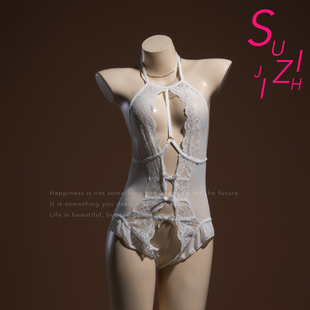 素织集 朝暮与共·性感内衣女蕾丝诱惑连体衣居家私房睡衣qqny