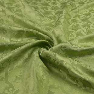 张林根灵动蝴蝶纹正绢真丝桑蚕丝国风新中式汉服旗袍马甲服饰面料