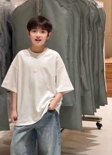 波拉韩国童装男女童休闲短袖T恤2026夏季中大童宽松上衣潮