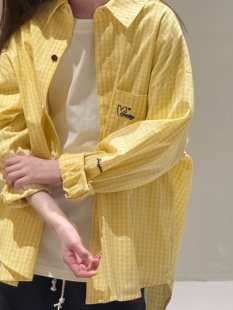 波拉韩国童装儿童休闲格子衬衫外套2026春装中大童长袖衬衣上衣潮