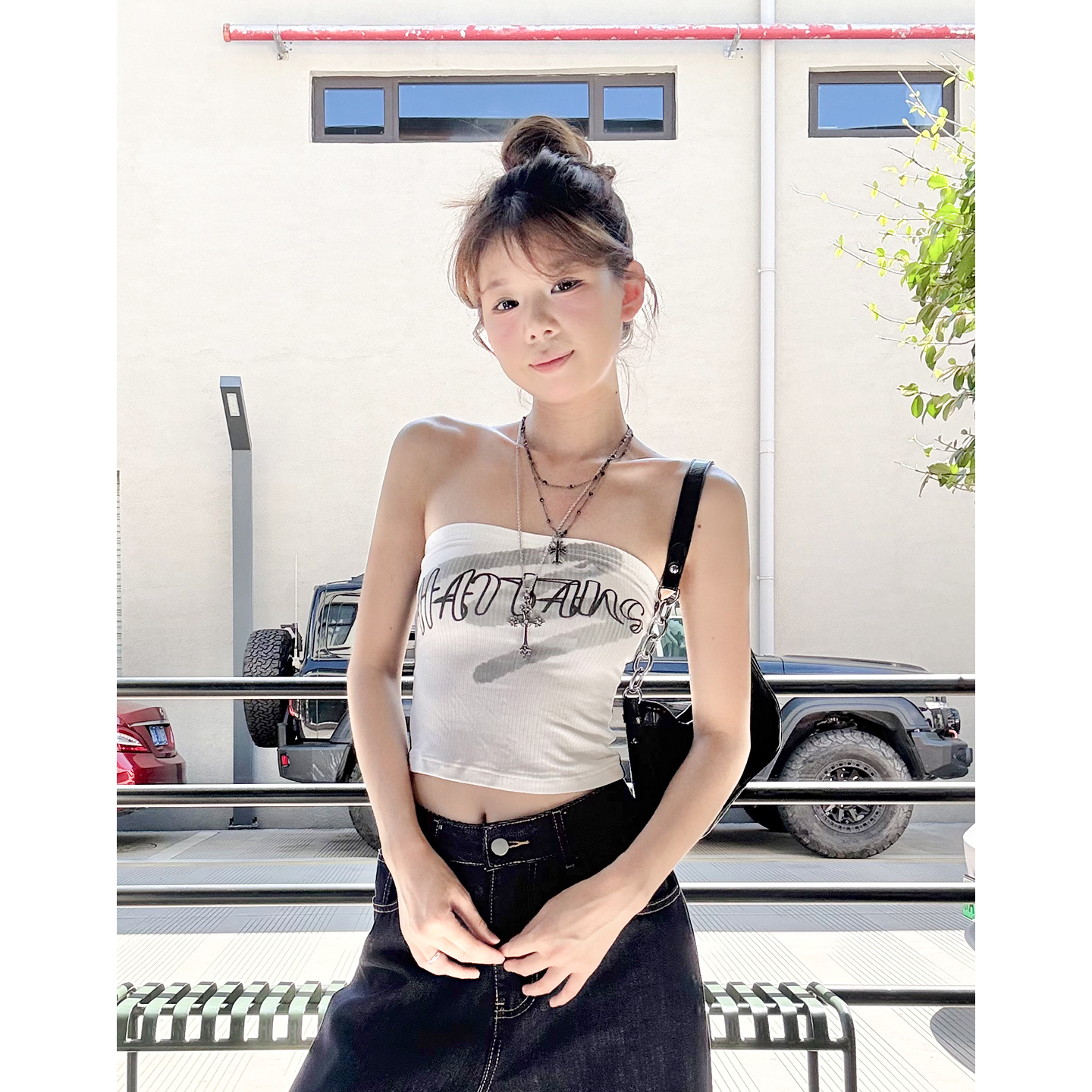 【特惠款7折 可叠加活动立减】春秋可内外穿搭裹胸抹胸上衣女