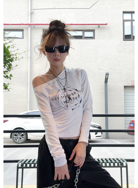 【反季清仓 3-5折】上衣女打底衫内外穿白色长袖t恤