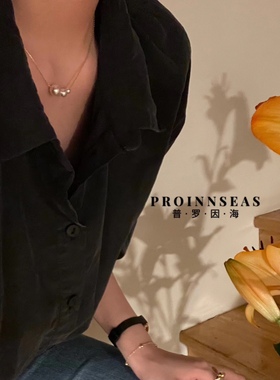 法式复古ins风珍珠项链蛇骨颈链