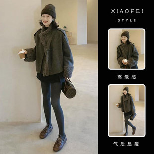 超火巨好看 2026新款 穿搭配一整套韩系加厚外套两件套 女装 深冬季