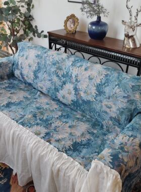 新品轻法式高级感沙发盖布沙发套罩全包毯全盖沙发巾防猫抓