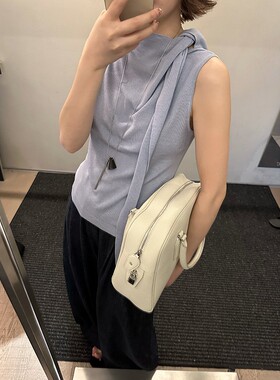 MMC 气质针织女春季新款修身显瘦无袖背心韩系飘带高级感修身上衣