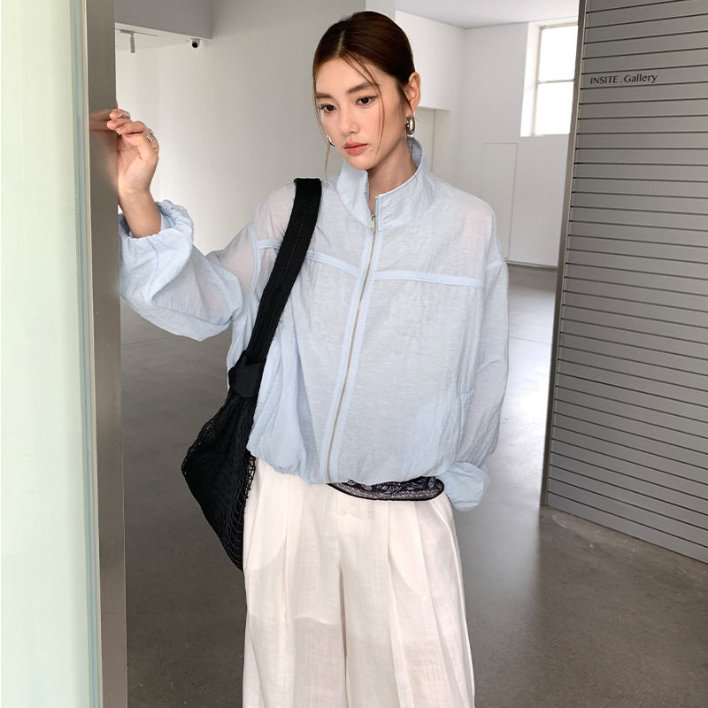 夏季薄款户外休闲长袖防晒服