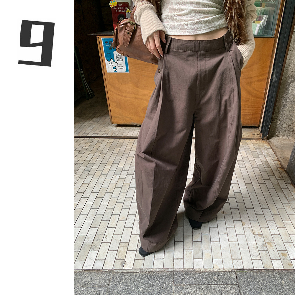 休闲裤2025秋冬美拉德宽松长裤女