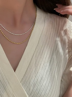 S925纯银橄榄珠意大利工艺项链