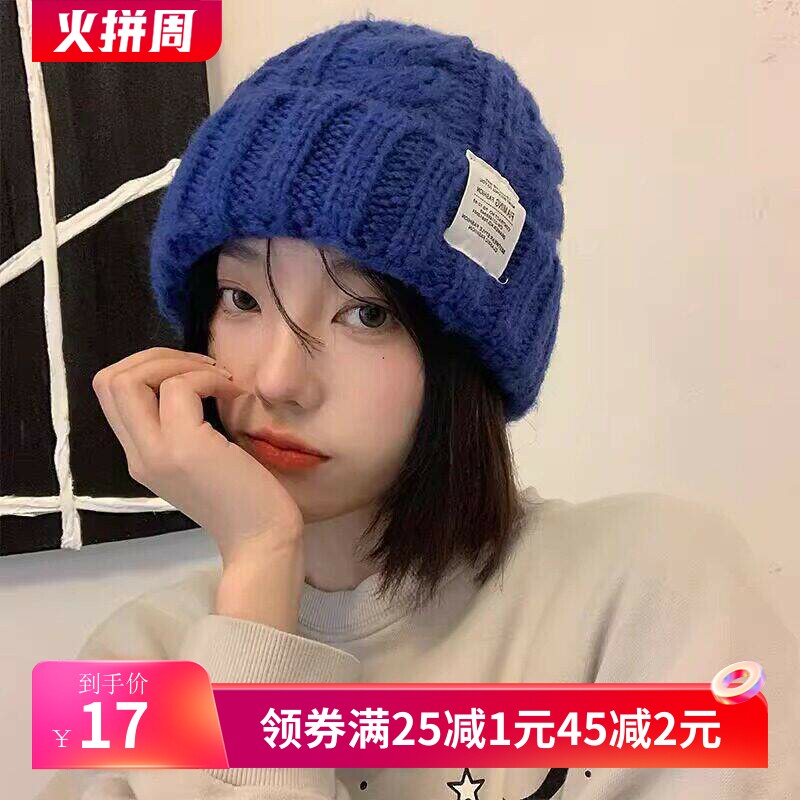 秋冬时尚针织帽女款韩版时尚麻花毛线帽保暖护耳多色可选休闲