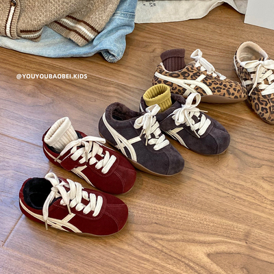 韩系平底二棉儿童运动风阿甘鞋