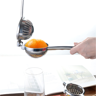 304不锈钢榨汁器手动压汁器柠檬夹姜汁橙子水果挤压机早餐果汁u.