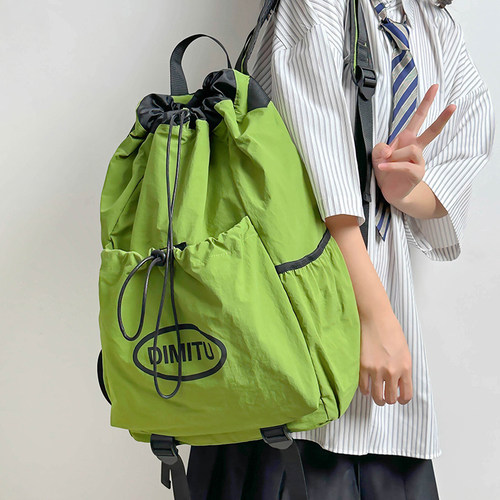 抽绳束口袋旅行包户外轻便背包