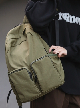 日系休闲双肩包女2026新款轻便旅游旅行背包男款大容量大学生书包