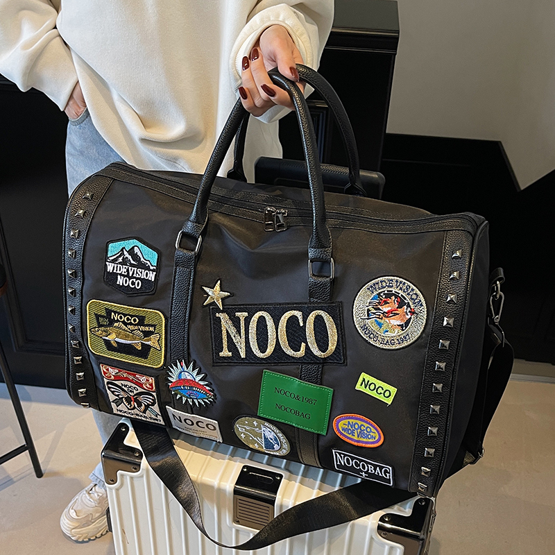 外出短途旅行包刺绣运动健身包