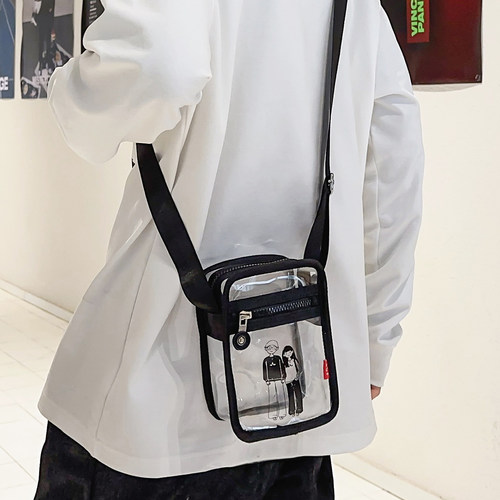 透明果冻包潮牌休闲斜挎包