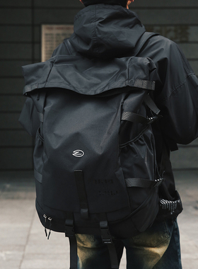 大容量双肩包男生机能工装登山包户外旅行运动背包篮球包学生书包