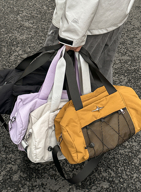 原创设计感运动健身包女轻便手提旅游旅行包男潮牌单肩斜挎行李包