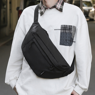 潮牌斜挎包男士 挎包运动骑行胸包腰包男生包包休闲通勤单肩包新款