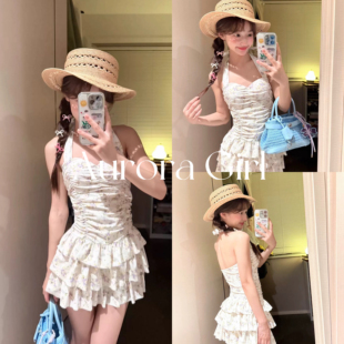 『Aurora Girl』连体泳衣女2025新款高级感小胸聚保守温泉度假