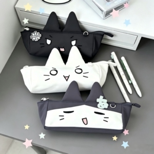 可爱长耳小猫笔袋搞怪表情包