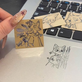 可爱朱迪尼克转印贴卡通疯狂贴纸动物城装 饰贴动漫人物立体贴纸