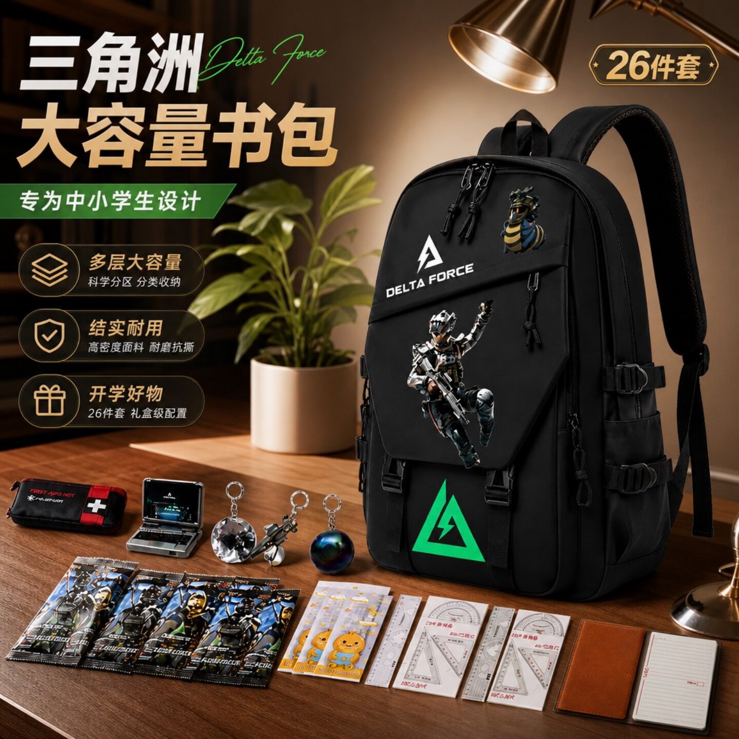 三角洲行动书包学生轻便护脊背包