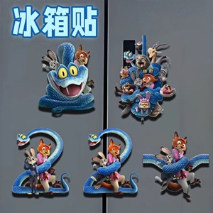 可爱疯狂盖瑞动物城亚克力冰箱贴