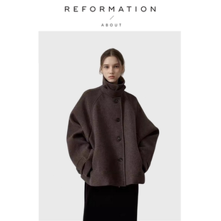 羊毛外套秋冬新款 Reformation短款 About 小个子毛呢大衣 现货