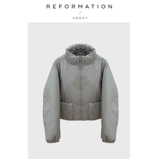 Fever私服羽绒服 Reformation About 灰色轻薄棉服外套 现货