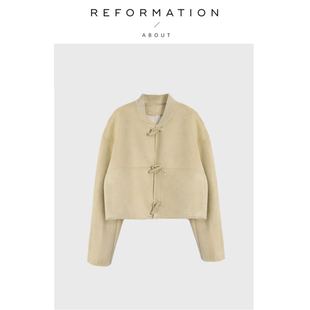 jennie同款 Reformation About 外套皮毛一体加厚保暖夹克 现货