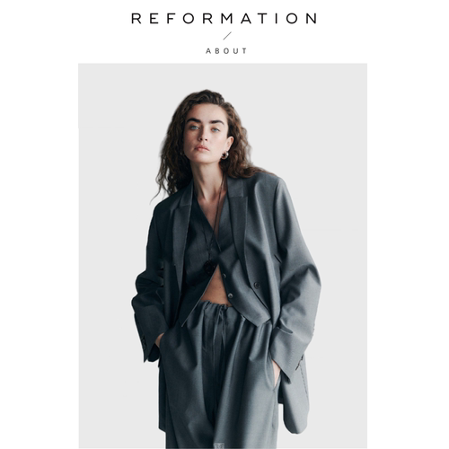 【现货】About Reformation时髦松弛马海毛羊毛西装马甲裤子套装
