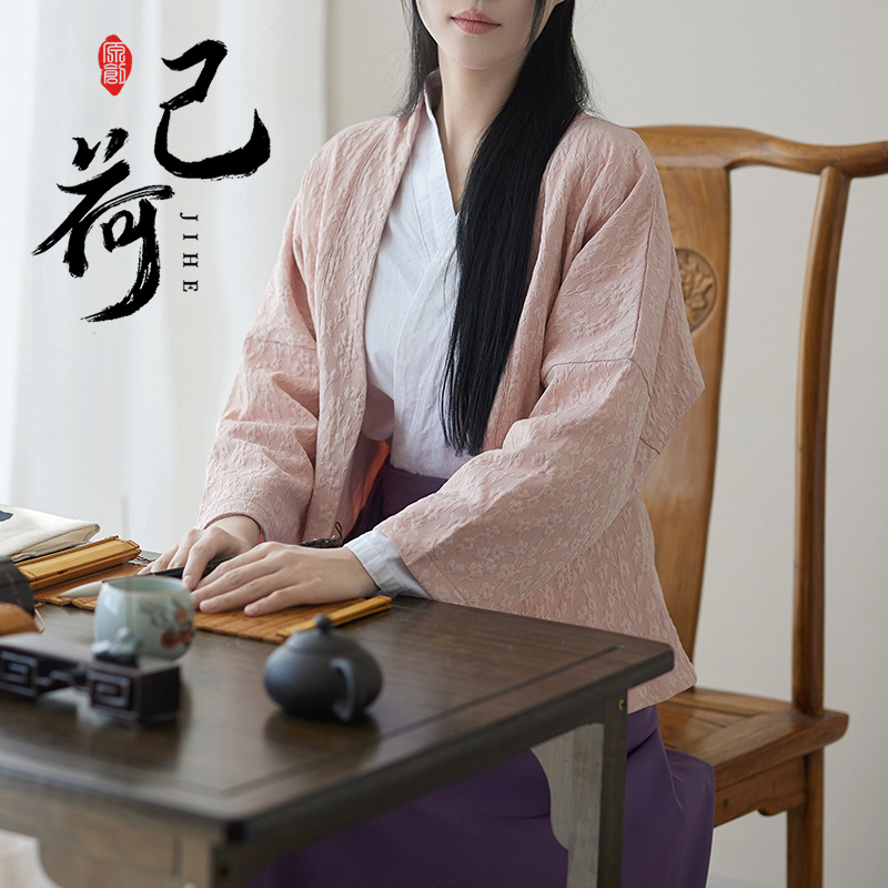 國風新中式全開襟外套瑤花滿道