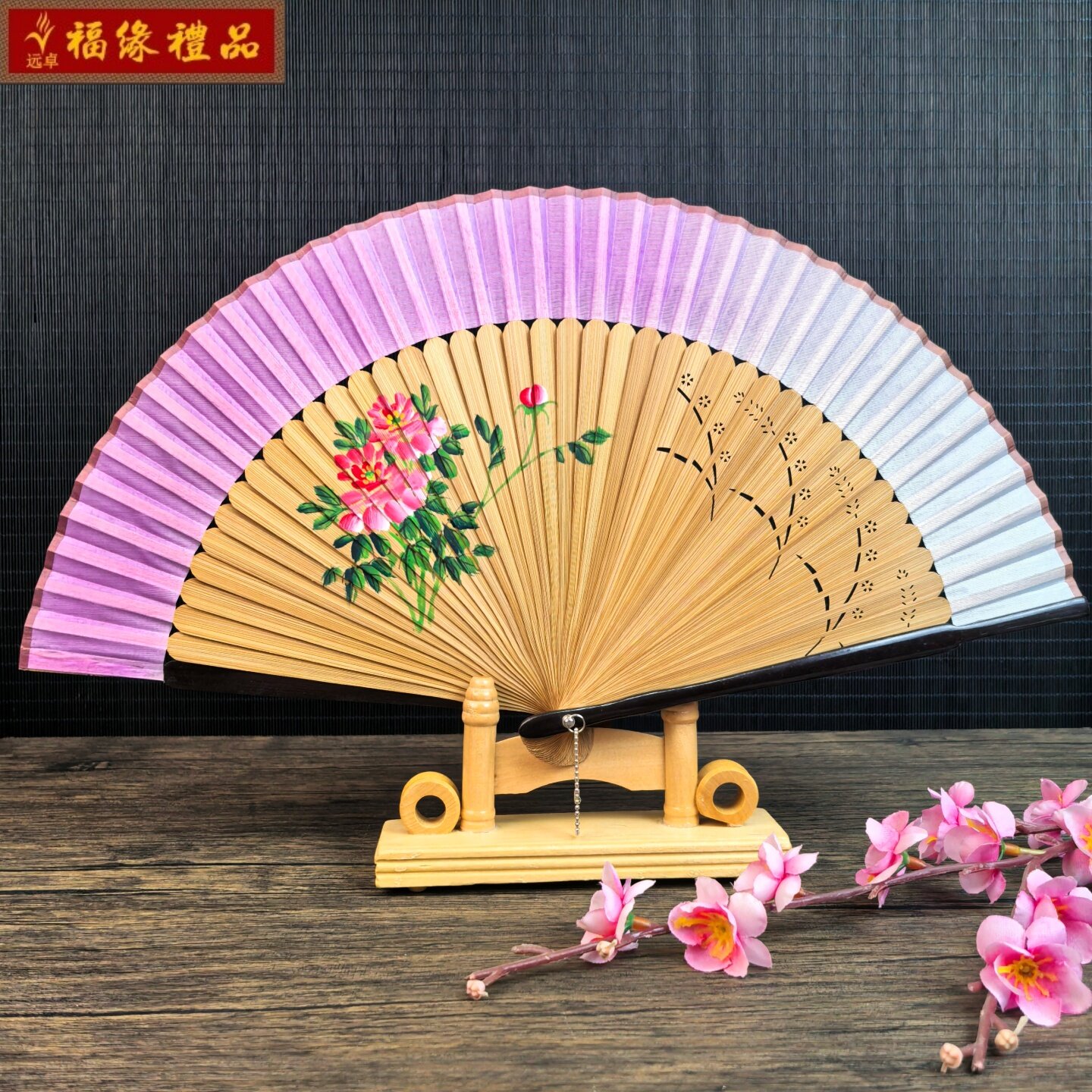 扇子折扇中国风女式随身流苏古风折叠扇夏天便携舞蹈古装汉服扇子