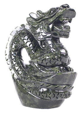 玉龙摆件玉石青龙石雕