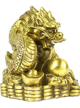 金属龙摆件中国龙聚财