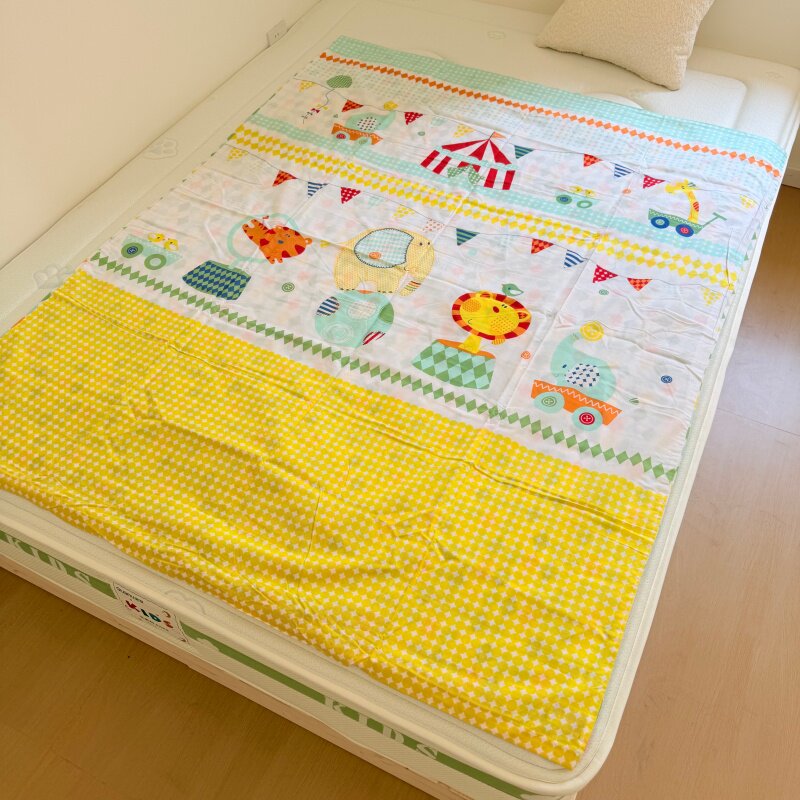日单幼儿园两件套被套被子120x150cm纯棉可爱卡通薄款空调被夏被
