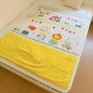 日单幼儿园两件套被套被子120x150cm纯棉可爱卡通薄款空调被夏被
