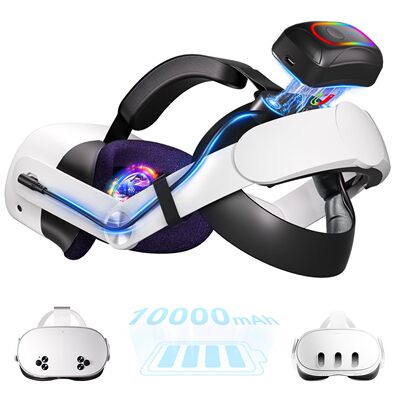 新款oculus quest3/3s精英头戴10000mAh外置磁吸电池头戴vr配件