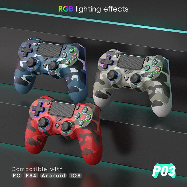 PS4/PS4 Slim/Pro/PC无线蓝牙手柄6轴传感精英编程迷彩游戏手柄
