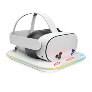 Meta Quest3 / 3S头盔充电底座支持磁吸快速充电带RGB发光vr配件