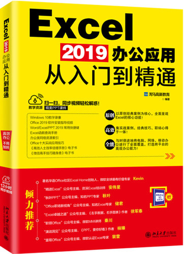 正版现货直发 Excel 2019办公应用从入门到精通9787301302408 北京大学出版社