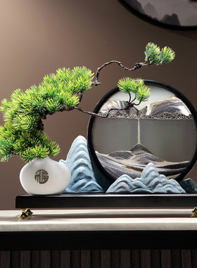 陶瓷装饰新中式客厅创意流沙摆件