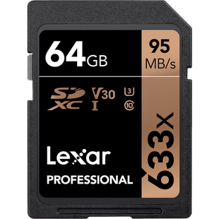 Lexar雷克沙SD卡64G 633X高速SDXC卡4K存储卡微单反相机内存卡95M