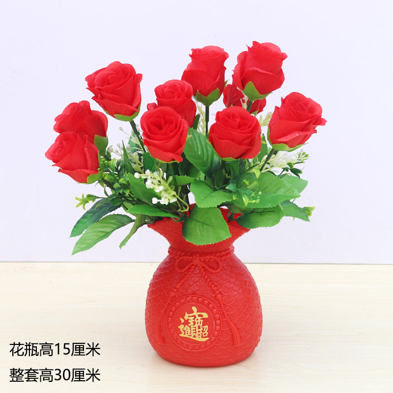 客厅酒柜创意摆件假花仿真花套装饰品室内餐桌塑料花卉盆景摆设花,家居饰品,仿真花/假花,淘宝优惠券,粉丝福利购,淘宝优惠卷