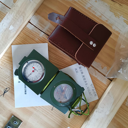 全新正品41厂夜光97A带皮盒中良新式指北针改进型